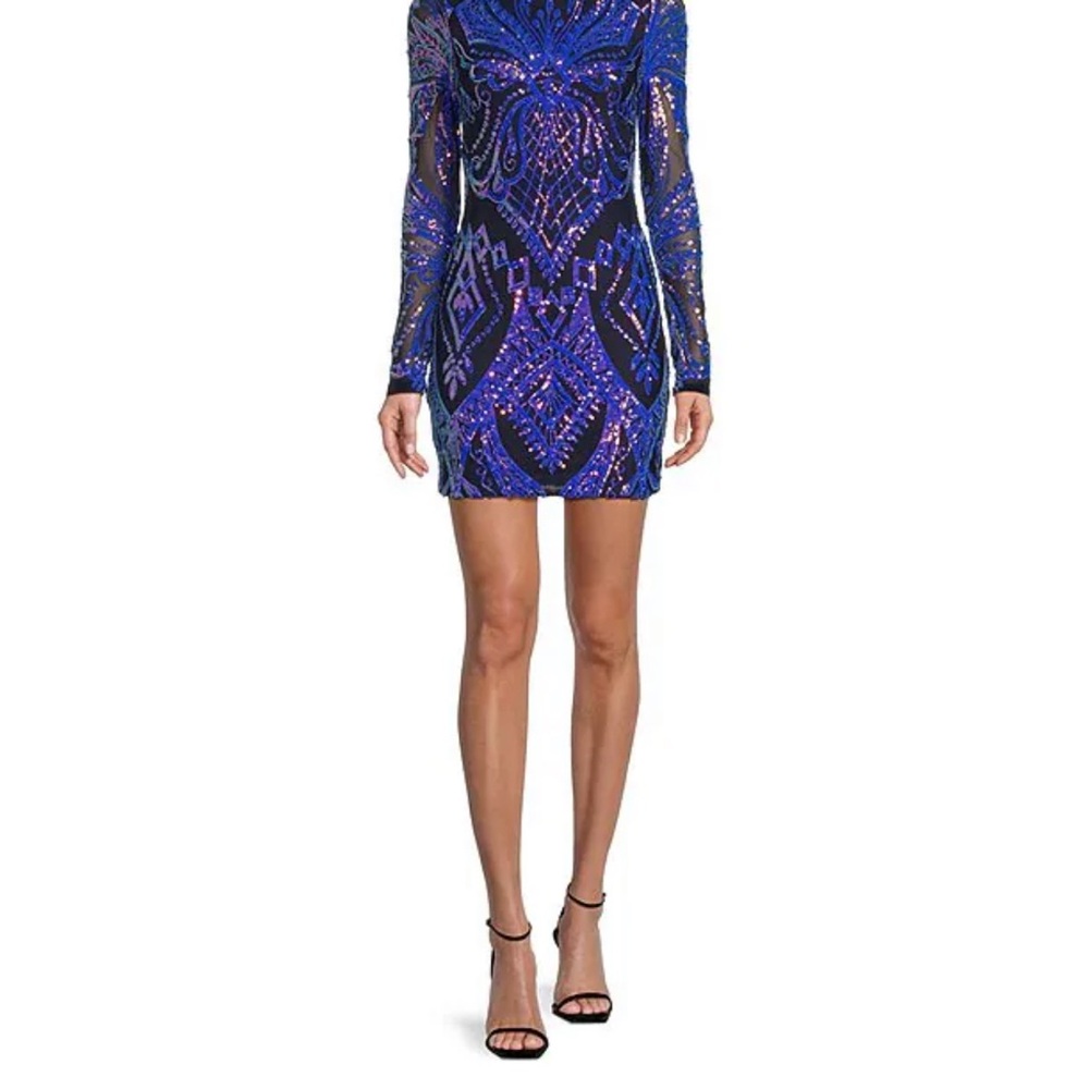 Blondie Nites Vibrant Long Sleeve Dress
